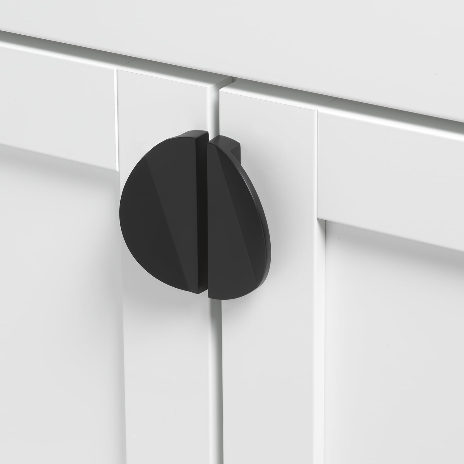 GlideRite 2-1/2 in. Center-Center Semi Circle Cabinet Knob, Matte Black - 4844-MB, 25 Pack