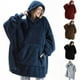 thumbnail image 2 of Sudadera con capucha de polar de doble cara, cómoda y holgada, para otoño e invierno, manta gruesa y portátil, ropa de hogar para parejas, 2 of 5