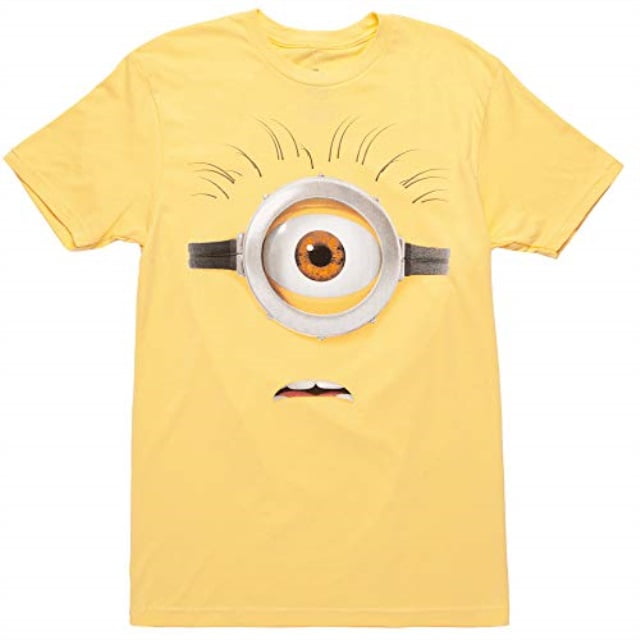 despicable me minions face carl that eye t-shirt - yellow (large ...