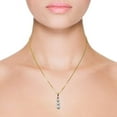 thumbnail image 2 of RVLA Romance Victory 18k Yellow Gold Plated Sterling Silver Cubic Zirconia White Freshwater Cultured Pearls Triple Drop Necklace, 2 of 5