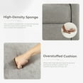 thumbnail image 3 of Bonzy Home Recliner Chair Push Back Upholstered Wingback Fabric Home Theater Single Sofa for Living Room,Gray, 3 of 8