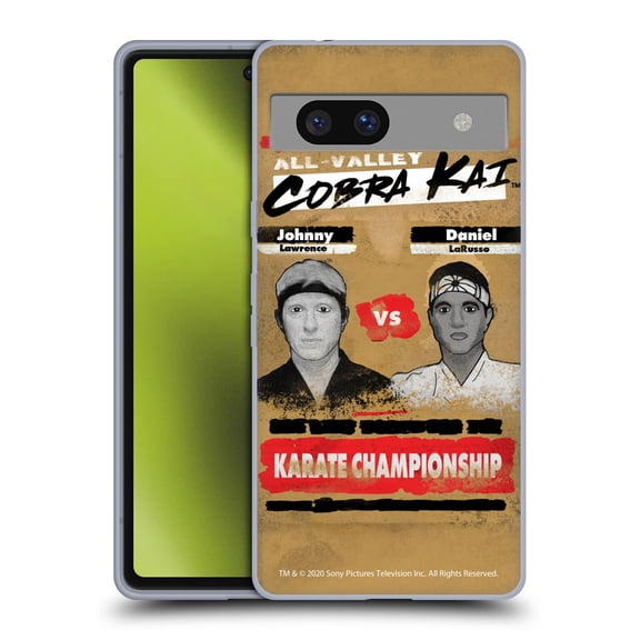 Head Case Designs Officially Licensed Cobra Kai Graphics 2 Karate Championship Soft Gel Case Compatible with Google Pixel 7a