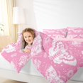 thumbnail image 3 of Homewish Hipple Moth Full Size Comforter Sets,Flower Skull Bedding Comforter Set,Pink,Halloween Duvet,Pink Reversible,3 Pieces,1 Comforter and 2 Pillowcases, 3 of 7