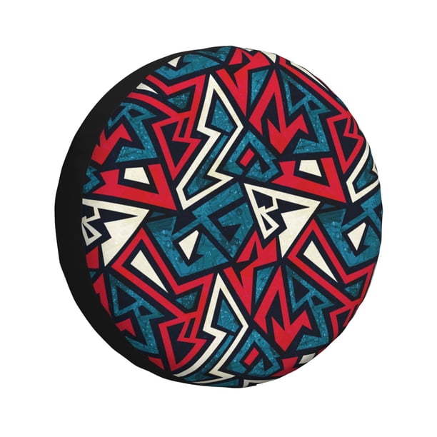 Balery Geometric Elements Cubiertas para Neumáticos - Protector Resistente para Neumáticos de Camioneta, SUV, Remolque, Camper y RV-14 inch