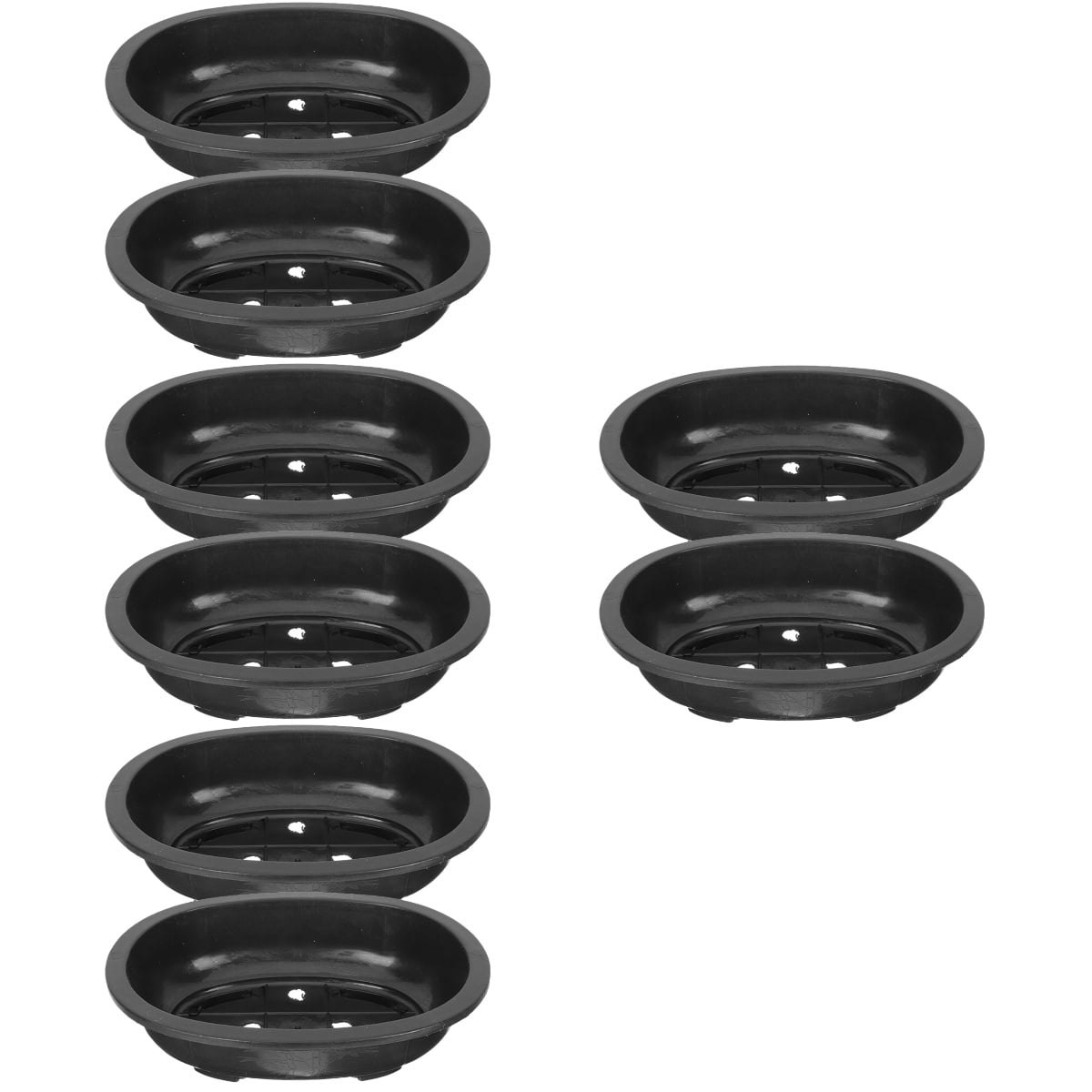 8 Pcs  Gardening Planter Pot Practical Bonsai Pot Oval Bonsai Training Pot Oval Large-capacity Flowerpot