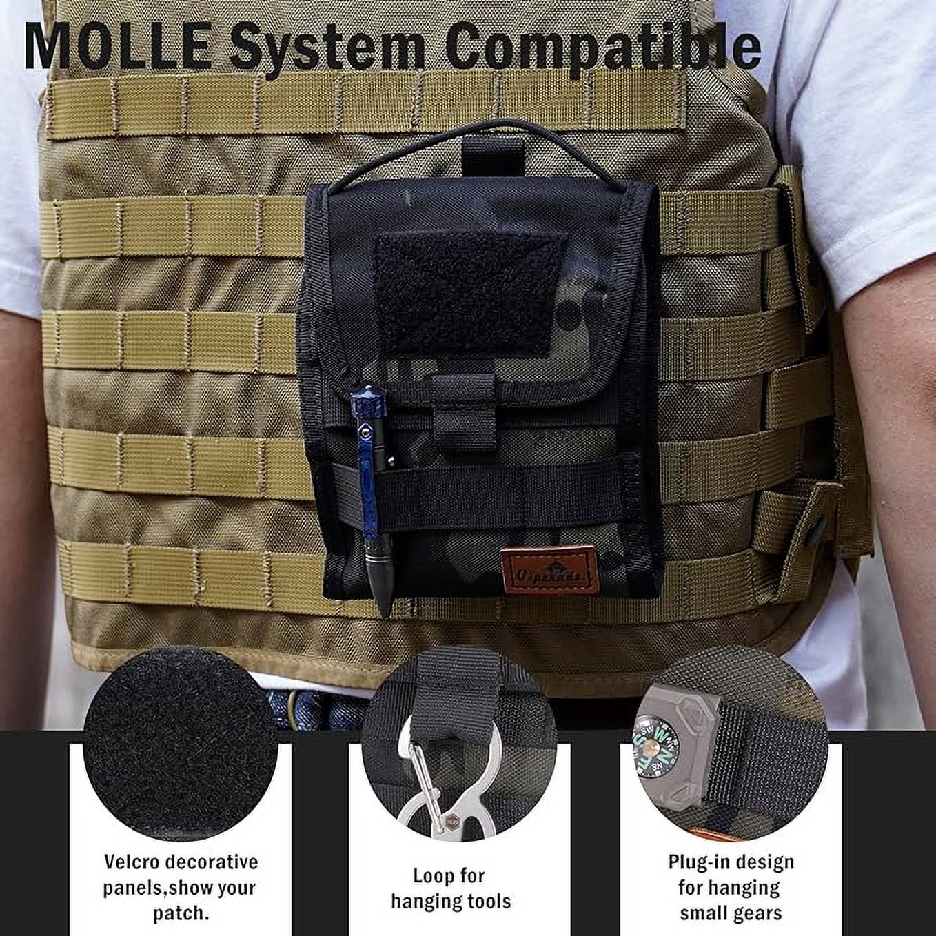 VIPERADE VE12 Folding EDC Organizer Pouch, Molle Tool Bag, Trifold Tool Pouch, Utility EDC Pocket Organizer for Outdoor and Daily