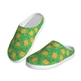 thumbnail image 2 of Xecao Pumpkin Leaves Print Cotton Slippers Fuzzy Warm Cozy Slippers Non Slip House Slippers For Indoor Outdoor Cotton Slippers House Slippers-35/36, 2 of 7