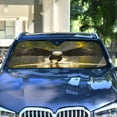 thumbnail image 4 of ALAZA Eagle Flying Windshield Sun Shade Car Foldable Visor Block UV Rays Protector 53"x23.5", 4 of 8