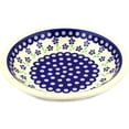 thumbnail image 1 of Polish Pottery 9-inch Pasta Bowl (Bright Peacock Daisy Theme) Hand Painted in Boleslawiec, Poland + Certificate of Authenticity, 1 of 6