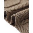 thumbnail image 5 of INSPIRE CHIC Cable Knit Sweater Skirt for Women's Elastic Waist A-Line Ribbed Casual Knit Maxi Skirt S Brown, 5 of 6