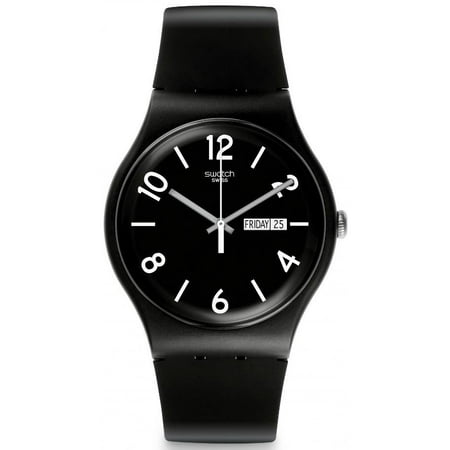 Swatch Backup Black Unisex Watch SUOB715
