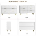 thumbnail image 5 of Danolapsi Fluted Dresser for Bedroom with 3 Drawers, Wooden Chest of Drawers with Metal Handle & Feet, Black Dresser for Living Room, Hallway, Bedroom, 5 of 6