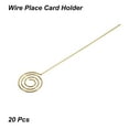 thumbnail image 3 of Uxcell 4.7 Inch Metal Wire Place Card Holder, 20 Pack Photo Picture Floral Picks Round Shape Clips DIY, Gold Tone, 3 of 4