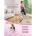 thumbnail image 5 of Sportsroyals Pink Squat Machine for Home,Rodeo Core Exercise Machine,330lbs Foldable,Adjustable 4 Resistance Bands,Ride & Rowing Machine for Botty Glutes Butt Thighs,Ab Back/Leg Press Hip Thrust…, 5 of 8