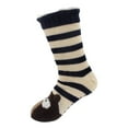 thumbnail image 2 of BambooMN Women's Thick Fleece-lined Knitted Non-skid Crew Sock, Brown Bear - Size(4-10) - 1 Pair, 2 of 5
