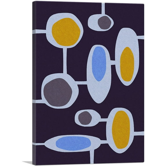 ARTCANVAS Mid-Century Modern Eggs Sunny Side Up Canvas Art Print - Size: 18" x 12" (0.75" Deep)