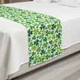 thumbnail image 2 of Clover Bed Runner, St Patrick's Day Pattern with Irregular Continuous Shamrocks, Decorative Accent Bedding Scarf for Hotels Homes and Guestrooms, King, Green Lime Green, by Ambesonne, 2 of 2