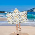 thumbnail image 5 of Toddler Hooded Beach Towel 24x50 Kids Bath Towels Soft Quick Dry for Swim Pool Boys Girls Cars Tree Building, 5 of 7