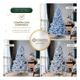 thumbnail image 3 of Árbol de Navidad Frondoso con Ramas Escarchadas, Pino Navideño Esquimal (Azul Nevado, 1.80 m), 3 of 6