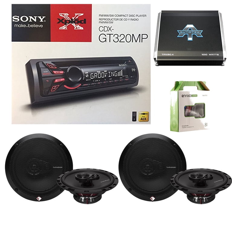 Sony Xplod CDX-GT320MP Cd Receiver with 52x4 W Amp With Rockford