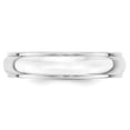 thumbnail image 3 of Finest Gold 14K White Gold 5 mm Half Round with Edge Band, Size 12, 3 of 8