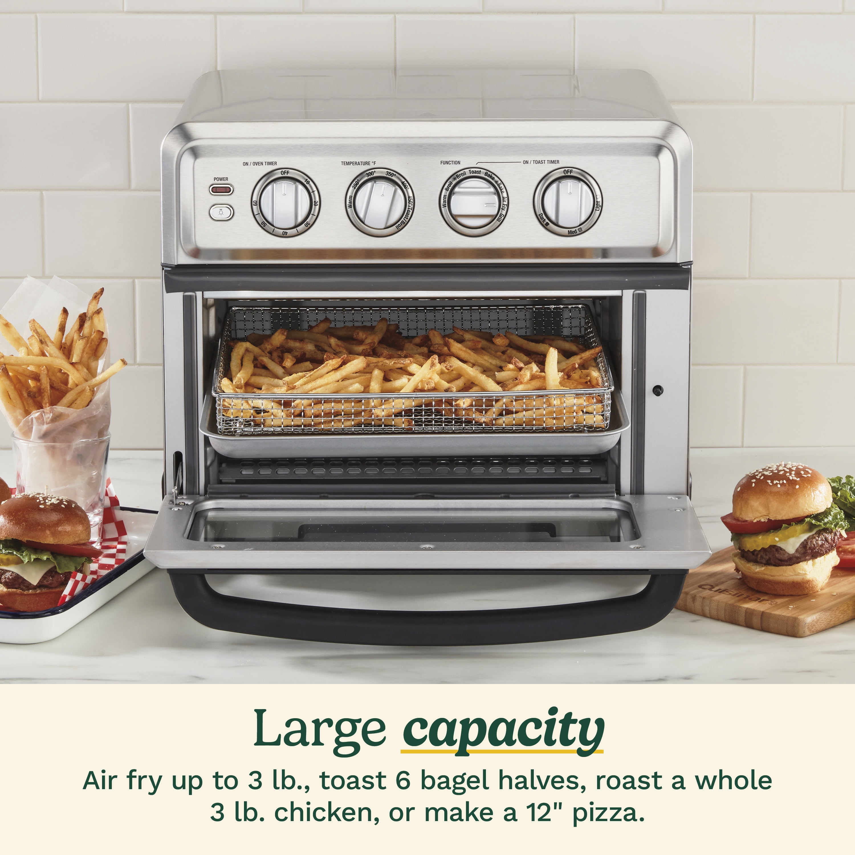 Cuisinart Airfryer Toaster Oven with Grill, Stainless, TOA-70NAS
