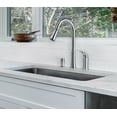 Contemporary PullDown Kitchen Faucet with Soap Dispenser Stainless
