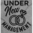 thumbnail image 2 of Under New Management Newlywed Bride Unisex Plus Fleece Graphic Hoodie Brisco Brands 2X, 2 of 5