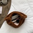 thumbnail image 2 of Bolsa de la axila de la felpa de hombro suave de la moda del otoño invierno para ir de compras (marrón) Likrtyny Para Estrenar, 2 of 9