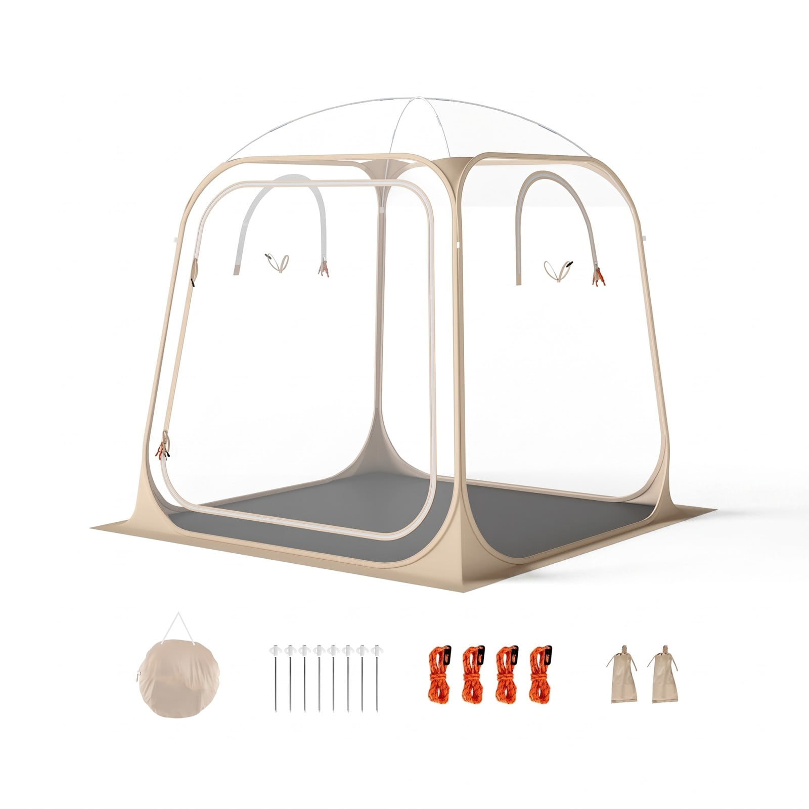 Biotree 7 x 7 FT Pop Up Clear Bubble Tent All-Weather Waterproof Pod with Sealed Floor for Sports Viewing Camping Clear