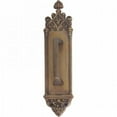 thumbnail image 1 of Gothic Pull Plate with Mission Pull, Aged Brass Finish - 3.38 x 16 in., 1 of 1