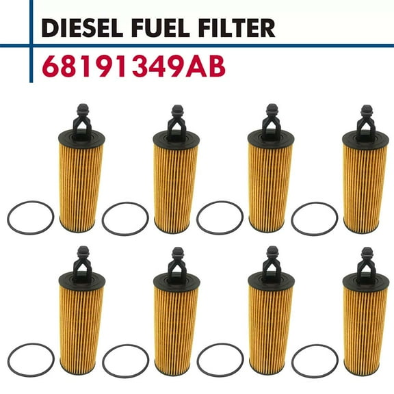 8PC Oil Filter Fit Jeep Cherokee Dodge Grand Caravan Ram 1500 Chrysler 3.2L 3.6L