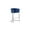 Navy Blue, variant on Cream Velvet Barstool Chair (Single) with Silver Metal Chrome Base