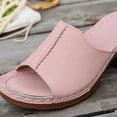 thumbnail image 5 of Npasoilc High Chunky Heel Fish Mouth Sandals for Women,Strappy Metal Buckle Open Toe Summer Beach Slippers with Arch Support Non-Slip Breathable Cushioned for Vacation, 5 of 9