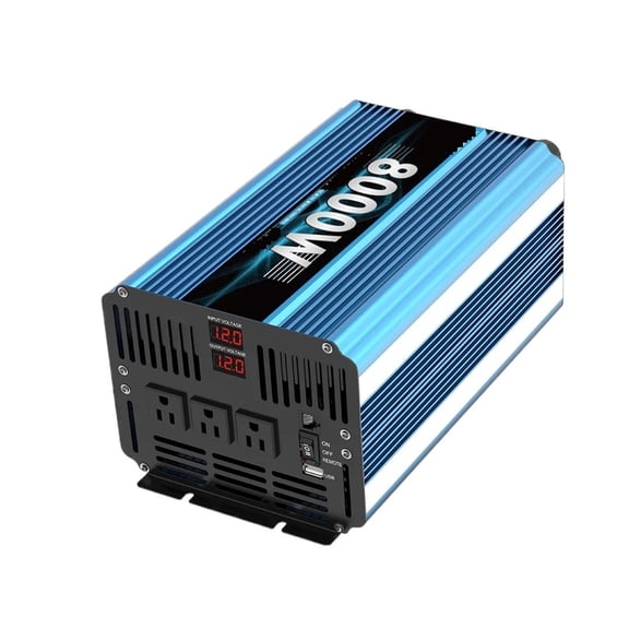 8000W Peak Power Inverter 3000W Pure Sine Wave DC 12V 24V To AC 120 LCD Display ,Portable and Flexible