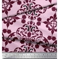 thumbnail image 2 of Soimoi Japan Crepe Satin Fabric Moroccan Damask Printed Craft Fabric by The Yard 42 Inch Wide, 2 of 3