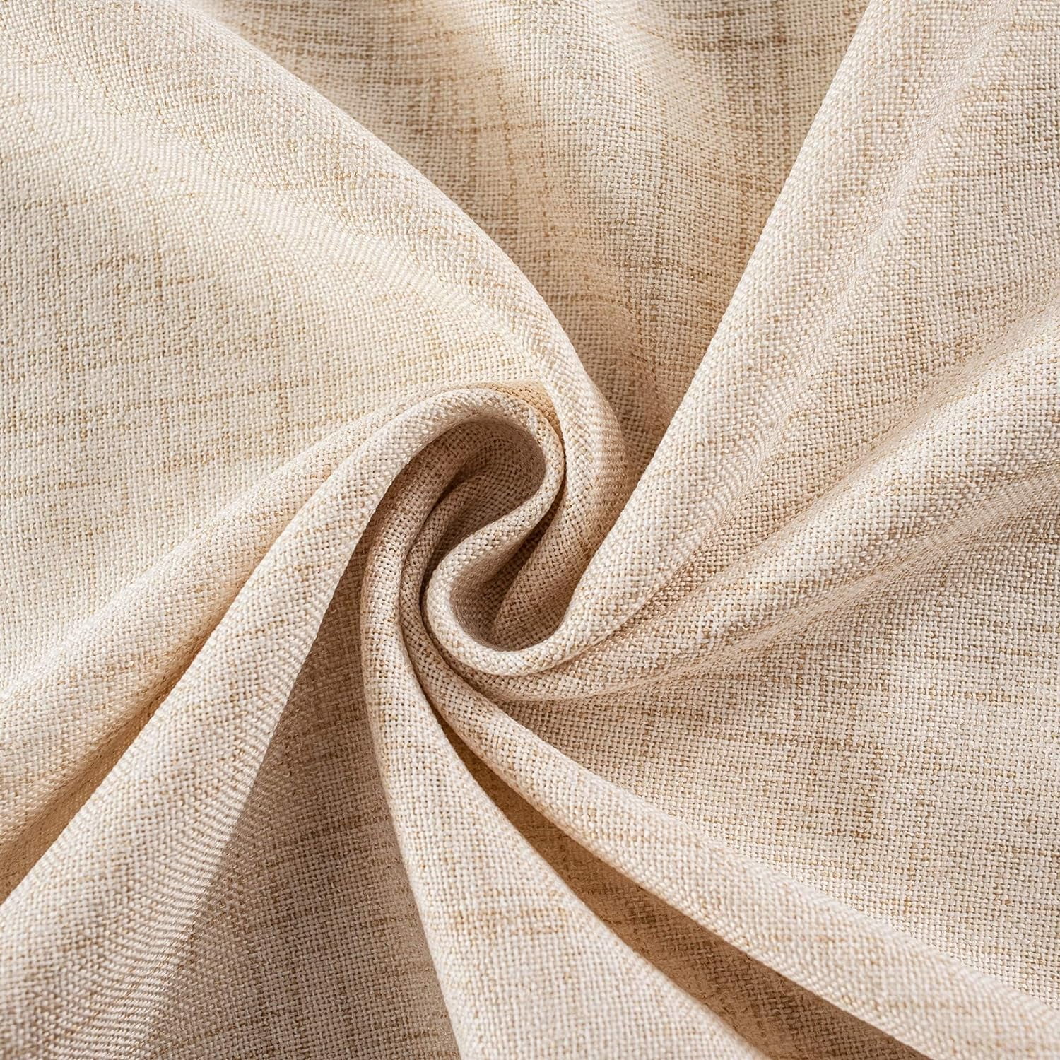 DriftAway Pinch Pleat Linen Textured Semi Sheer Solid Farmhouse and Modern Rustic Linen Curtains High Ceiling Extra Long Drapes for Living Room 13 ft Length 1 Panels W52 x L228 Inches Long Beige