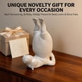 thumbnail image 2 of WWV Fun Acrobatic Hippo Bookends Set Heavy Duty Resin 10 Inch Tall Modern Sculptural Holder for Shelves Desk Home Office Decor Gift Surprise Gift for Family Friends 1 Pair, 2 of 7