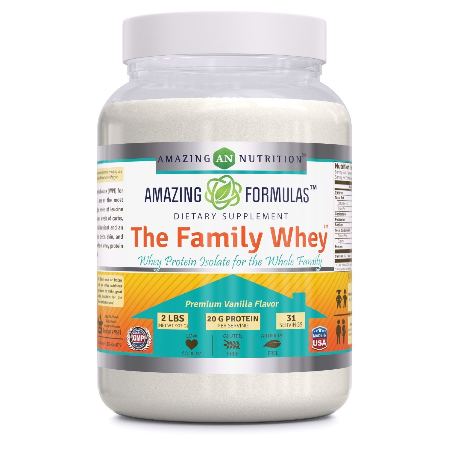 Amazing Formulas The Family Whey Whey Protein Isolate (Vanilla Flavor