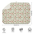 thumbnail image 2 of Green and Red Christmas Pattern Dish Drying Mat for Kitchen 1 Pack, Ultra Absorbent Microfiber Dishes Drainer Mats,18x24in(46x61cm), 2 of 4