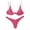 Hot Pink, variant on Women's Sexy Bikini Set Underwire Solid Color Two Piece Swimsuit Bow Tie Details for Beach Vacation Summer Pool Party,Army Green,L