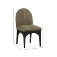 thumbnail image 3 of Meridian Furniture Waldorf Olive Boucle Fabric Dining Side Chair, 3 of 8