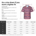 thumbnail image 4 of Fotbe USA Colors Stripes Hawaiian Shirt for Men Unisex Summer Beach Casual Short Sleeve Cotton Linen Button Down Shirts-3X-Large, 4 of 5
