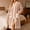 Pink, variant on Women's Fleece Cardigan Fuzzy Long Button Down Sherpa Lounge Robe Fluffy Coat Sleepwear Fall Winter Warm Jackets with Pockets