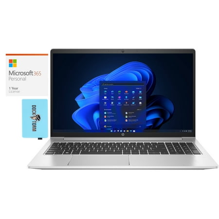 HP ProBook 450 G9 Home/Entertainment Laptop (Intel i7-1225U 10-Core, 15.6in 60Hz Full HD (1920x1080), Intel UHD, 64GB RAM, 1TB PCIe SSD, Win 11 Pro) with Microsoft 365 Personal , Dockztorm Hub
