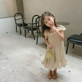 thumbnail image 4 of Xinhuaya Children Flying Sleeve Dresses Summer Girls Holiday Style Dress Skirt, 4 of 7