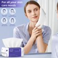thumbnail image 4 of Toalla facial desechable Cokoness de algodón suave de 100 unidades, 4 of 7