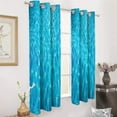 thumbnail image 3 of Water Ripple Light Blue Window Blackout Curtain 3d Printed Blackout Curtain Bedroom Living Room Hotel Window 2 Panel Shade, 3 of 6
