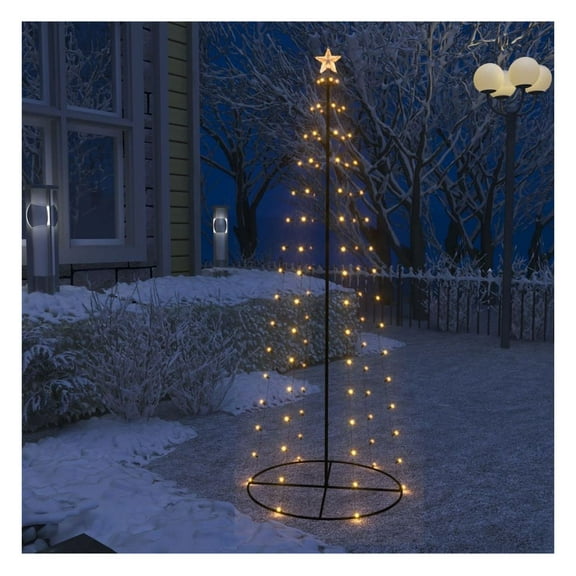 Christmas Cone Tree Warm White 100 LEDs Decoration 2x6 ft