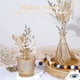 thumbnail image 4 of Set de jarrones de cristal UPBUD Amber, 5 centros de mesa con flores doradas, 4 of 7
